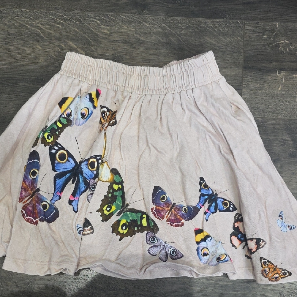 Molo 122-128 Butterfly Print Skirt Pink